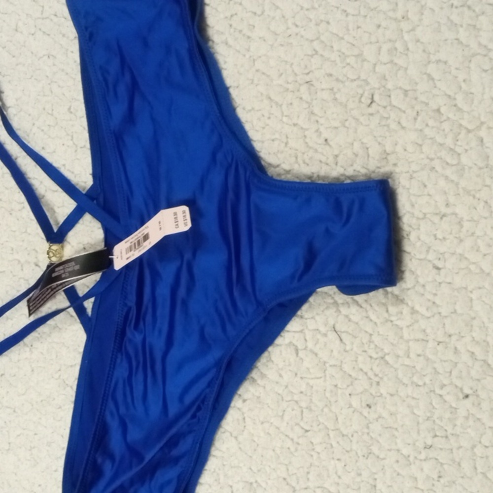 Victoria Secret Blue Strappy Cheeky Panties Size Medium NEW